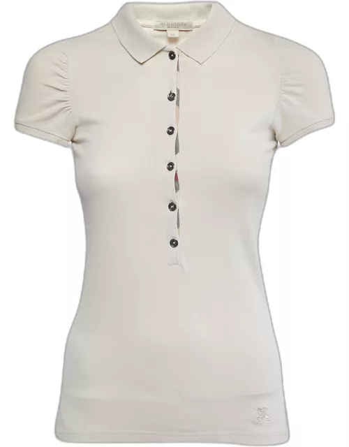 Burberry Brit Beige Cotton Pique Polo T-Shirt