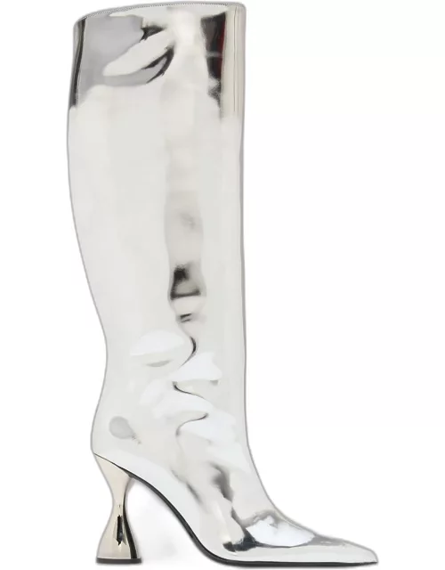 Verner Metallic Hourglass-Heel Boot
