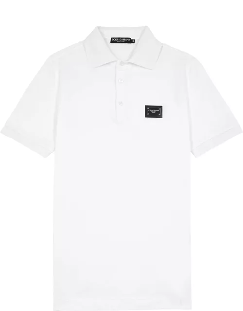 Dolce & Gabbana Piqué Cotton Polo Shirt - White