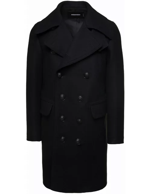 Dsquared2 Wool Blend Double-breasted Coat