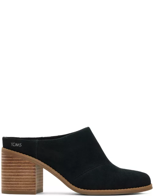 TOMS Women's Black Suede Evelyn Mule Boot