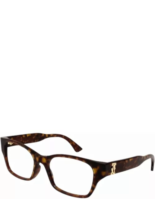 Cartier Eyewear Ct 0316 - Havana Glasse