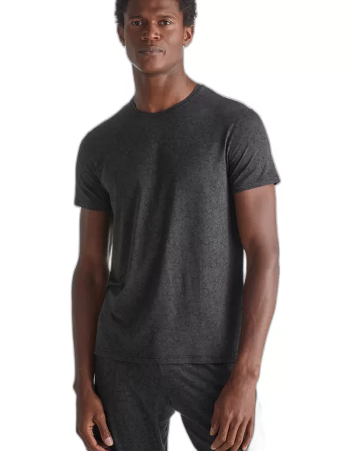 Derek Rose Men's T-Shirt London 10 Micro Modal Black