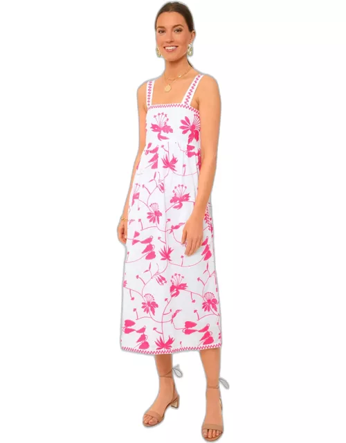 Exclusive Tropical Flower Pink Agate Dres