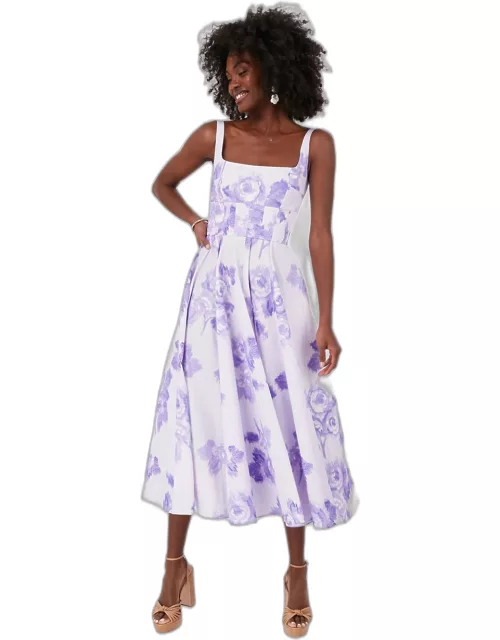 Moire Rose Lilac Mona Dres