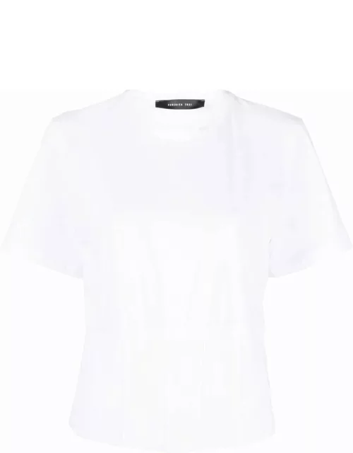 White corset-style T-shirt