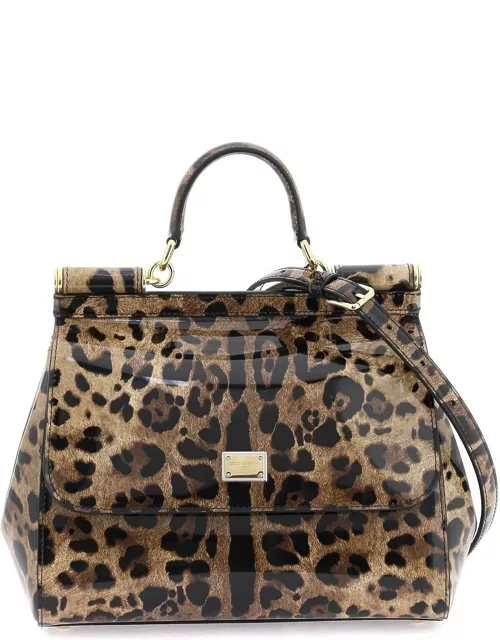 DOLCE & GABBANA leopard leather medium 'sicily' bag