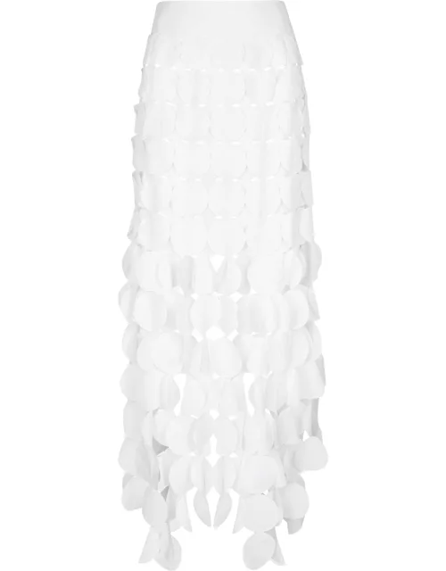A.W.A.K.E Mode Laser-cut Maxi Skirt - White