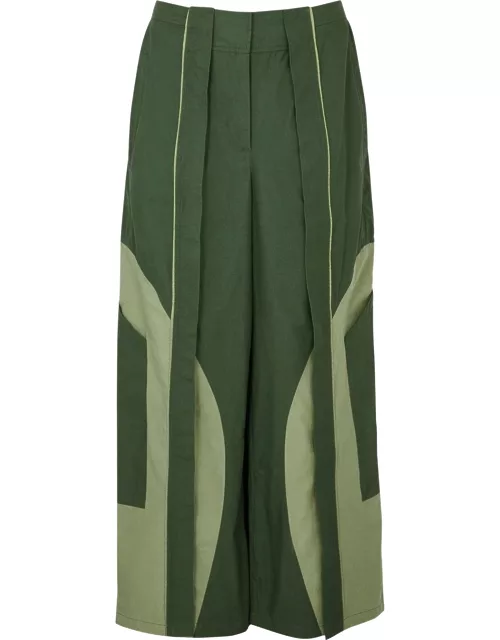 Christopher Esber Cocosolo Panelled Cotton Trousers - Green