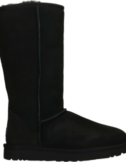 UGG Classic Tall Ii Low Heels Boots In Black Suede