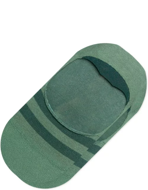 TOMS Women's Green Striped No Show Unisex Sock