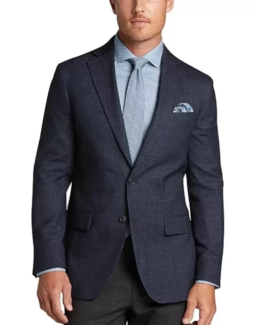 Awearness Kenneth Cole Men's Modern Fit Sport Coat Navy Check