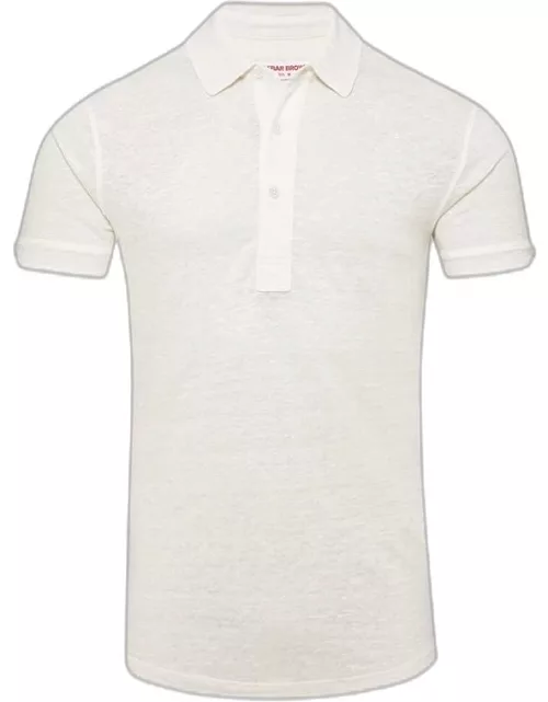Sebastian Linen - Washed Buttercup Tailored Fit Short-Sleeve Linen Polo Shirt