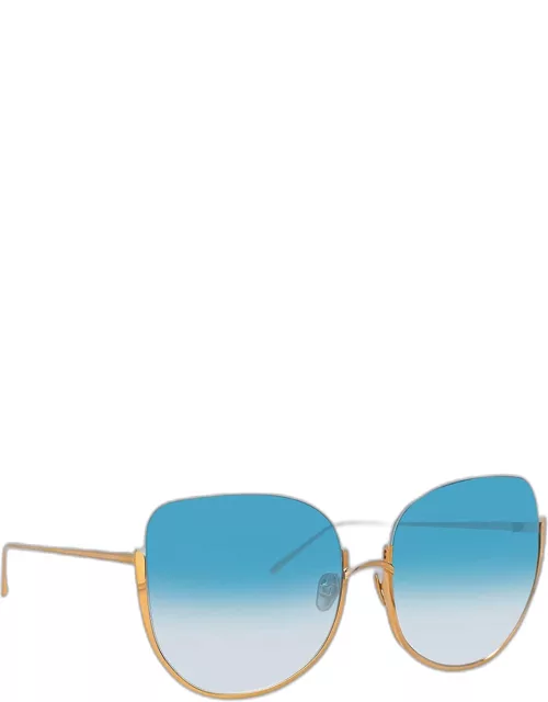 Semi-Rimless Butterfly Sunglasse