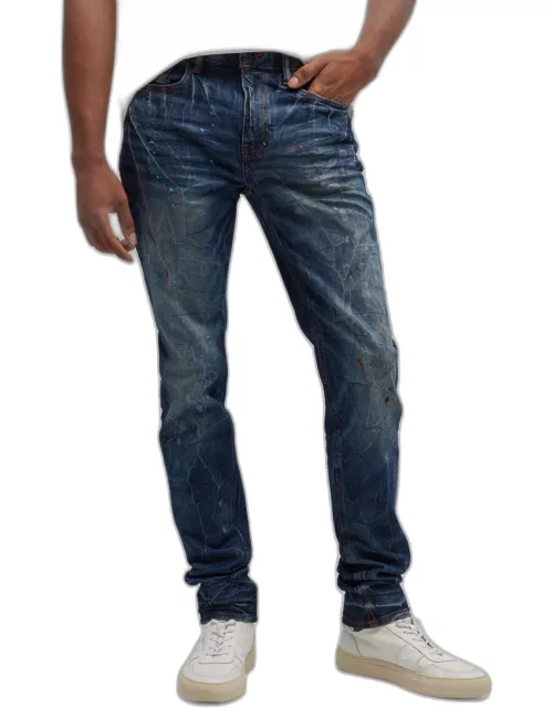 Men's Slim Paint Splatter Jean