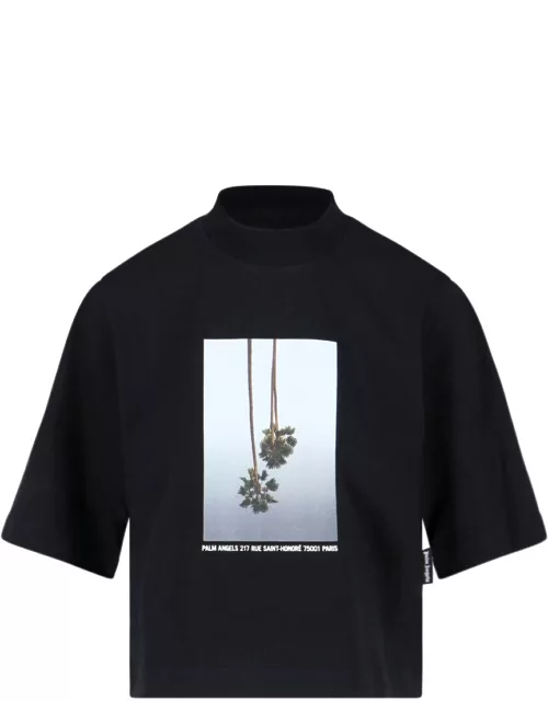 Palm Angels 'Cropped T-Shirt'