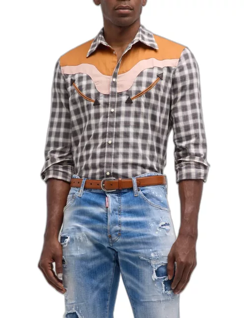 Men's Check Western Shirt