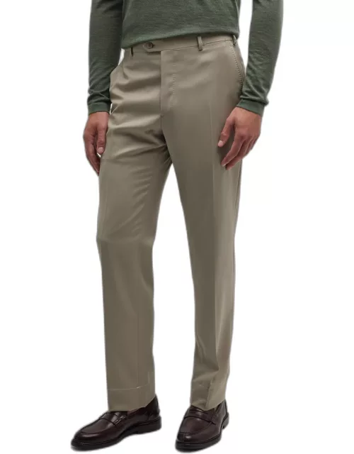 Men's Flat-Front Wool Pant