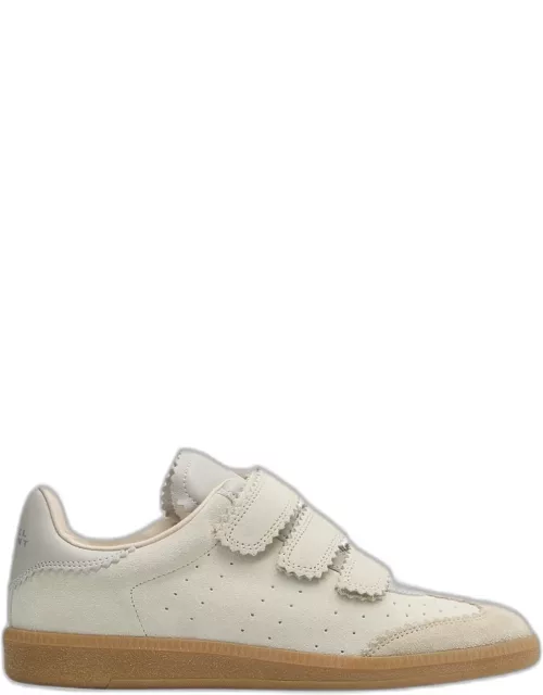 Beth Mixed Leather Triple-Grip Sneaker