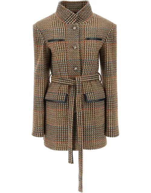 STELLA McCARTNEY wool blend tweed coat