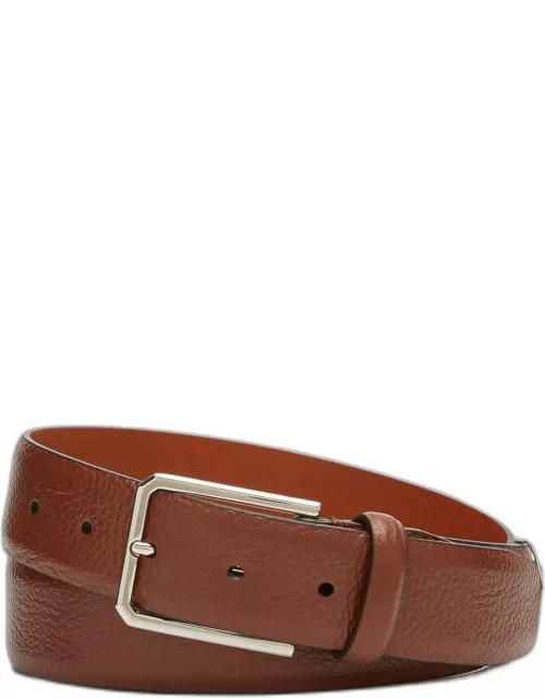 Men's Grained Leather Belt