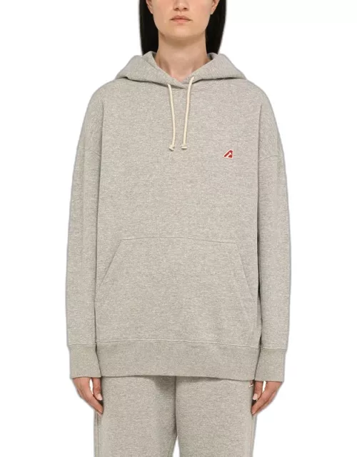 Grey hoodie with patch