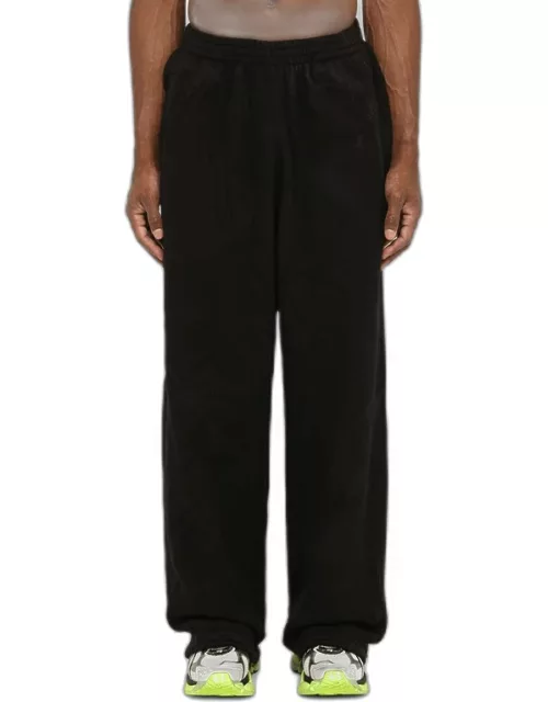Black washed wide trouser