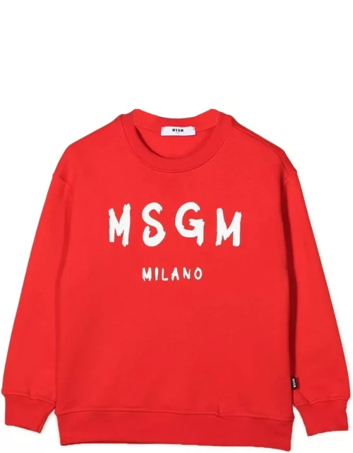 msgm sweatshirt over crew neck and logo
