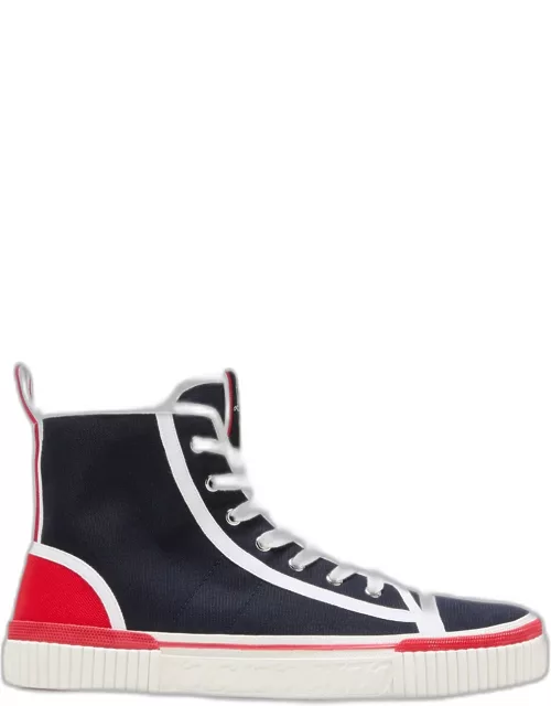 Men's Pedro Red Sole Canvas High-Top Sneaker