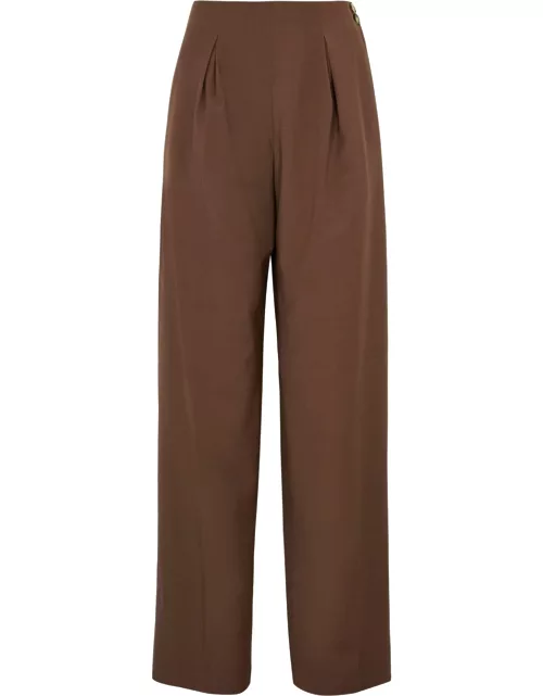 Rejina Pyo Reine Wool-blend Trousers - Brown