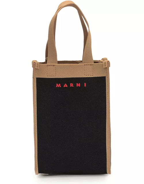 Marni Two-tone Jacquard Mini Crossbody Bag