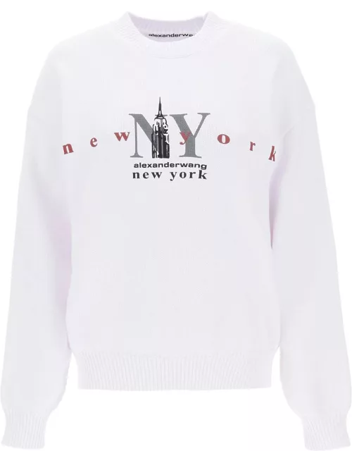 Alexander Wang Ny Empire State Logo Cotton Sweater