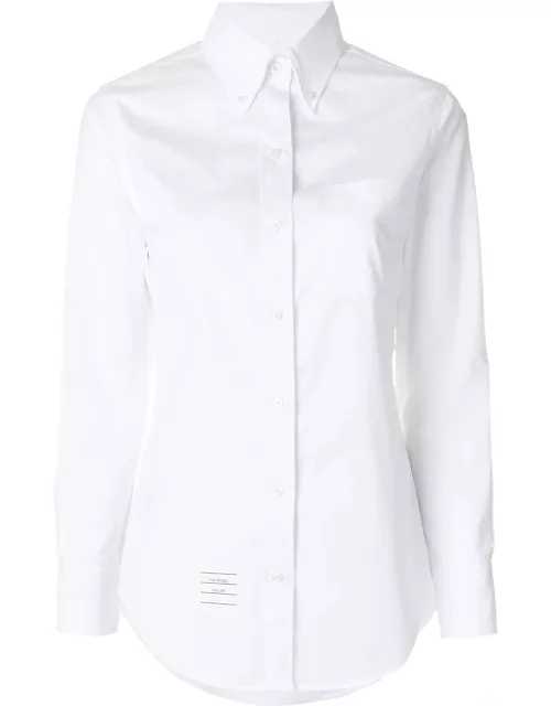 Thom Browne logo-patch cotton shirt