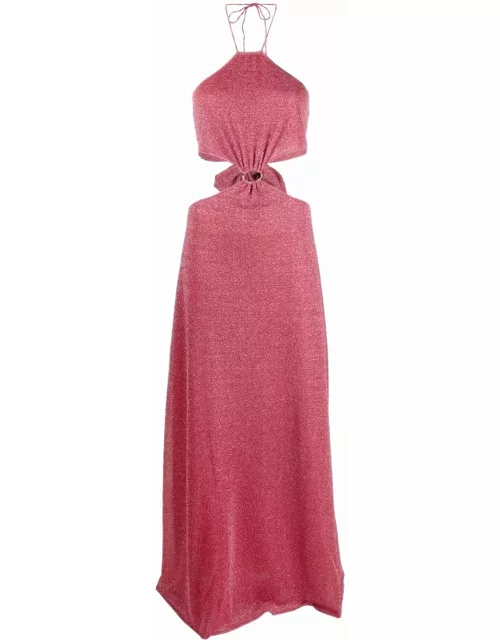 Pink Lumièrie long dress with cut-out