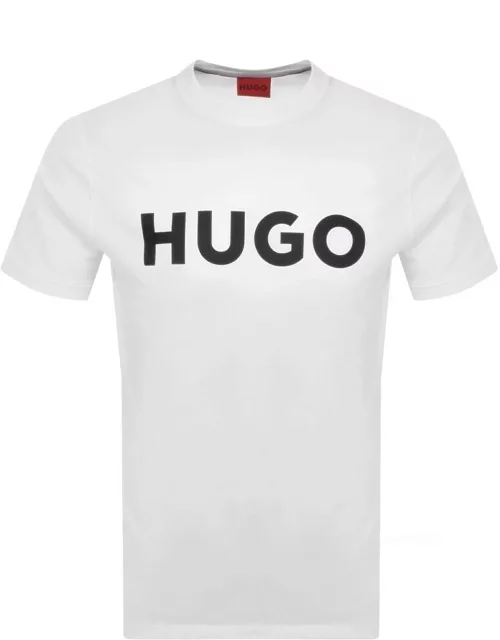 HUGO Dulivio Crew Neck Short Sleeve T Shirt White