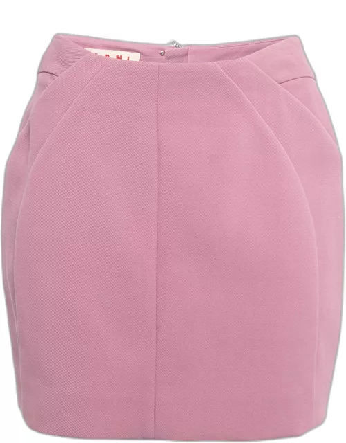 Marni Pink Cotton Twill Mini Skirt