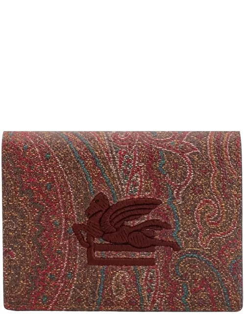 Etro Paisley Wallet With Pegaso Logo