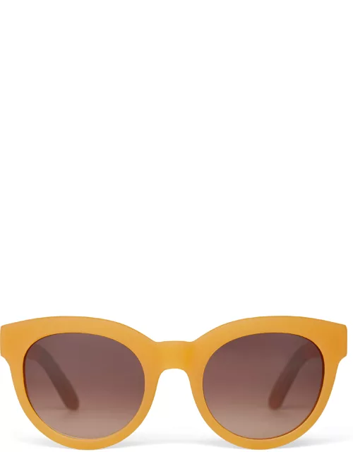 TOMS Women's Sunglasses Yellow Matte Sunflower With Brown Gradient Lens - Florentin