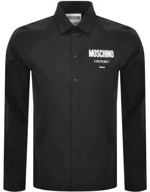 Moschino Long Sleeve Logo Shirt Black