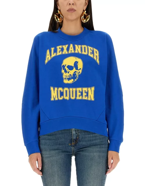 alexander mcqueen varsiity skull sweatshirt