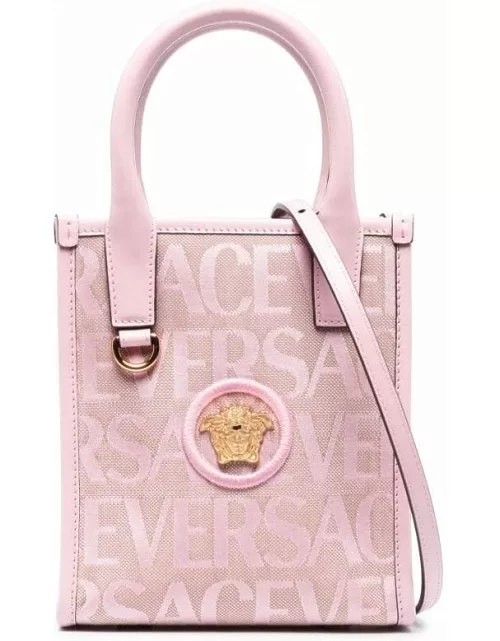 Pink Versace Allover mini tote bag