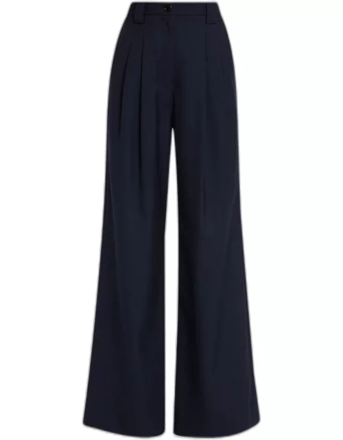 Tommy Pleated Wide-Leg Pant