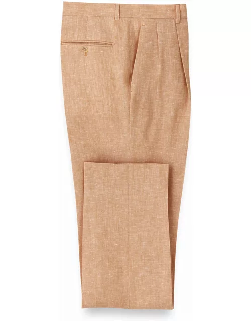 Linen Solid Pleated Suit Pant
