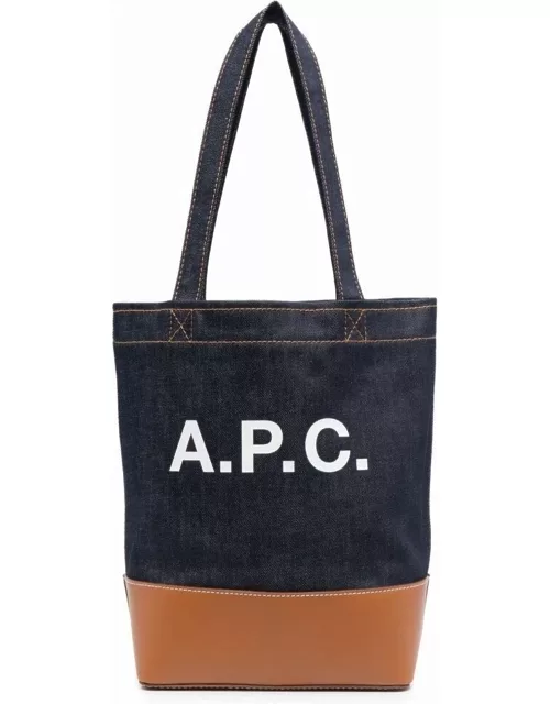 A.P.C. A.p.c Woman Fabric And Leather Tote Bag With Print