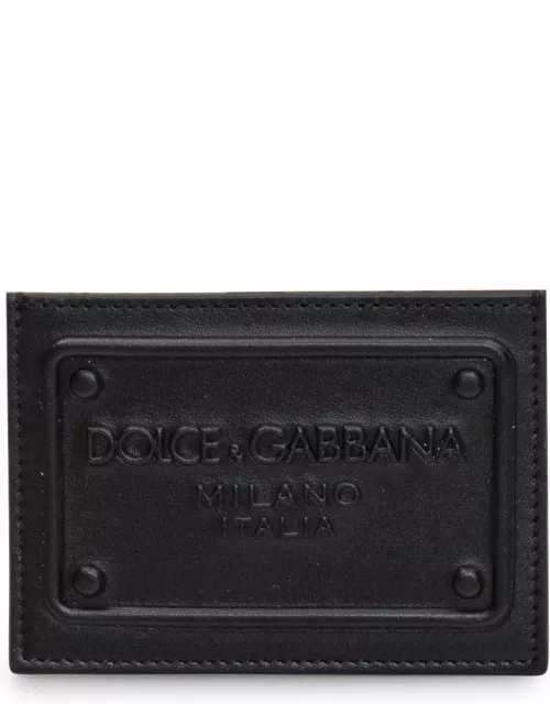 Dolce & Gabbana Leather Card Holder With Logo