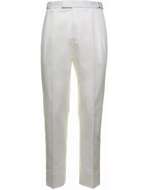 Z Zegna White Cotton Pants With Pence