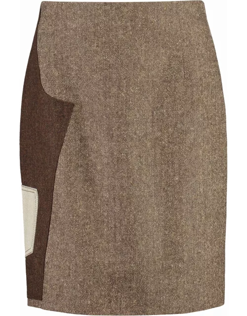 Moschino Wool Blend Midi Skirt
