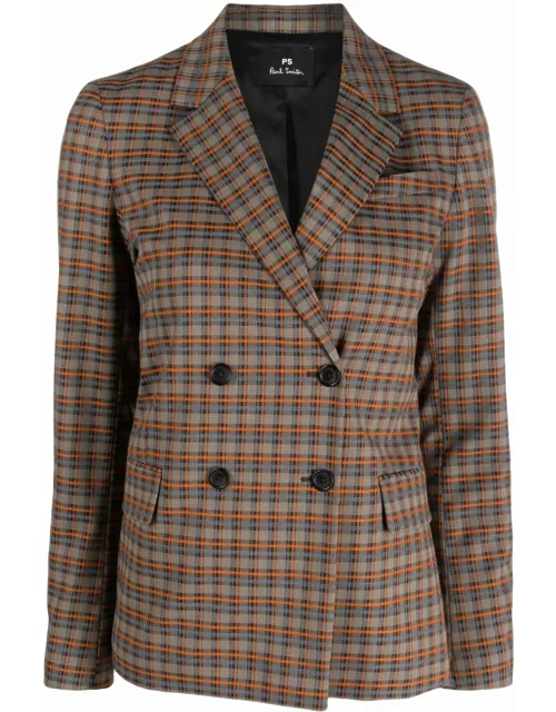PS by Paul Smith Checked Double Breasted Jacket