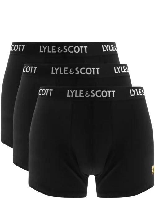 Lyle And Scott Three Pack Boxers Shorts Black