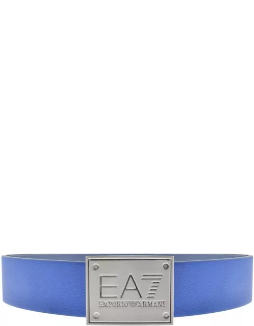 EA7 Emporio Armani Reversible Logo Belt Blue